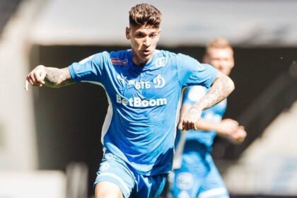 Dynamo es líder a falta de una fecha: venció 4-1 al Krylya, con dos asistencias de Jorge Carrascal, una de las figuras del partido.