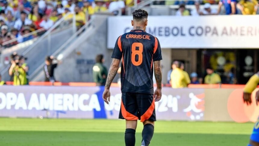 Carrascal entró al minuto 66, y jugó 23 minutos más la adición, en la goleada 5-0 ante Panamá, que clasificó a Colombia a semifinales.