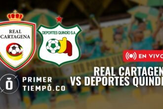 Partido Real Cartagena vs Deportes Quindío, por la fecha 13 del Torneo Betplay Dimayor I 2026, en vivo y en directo online.