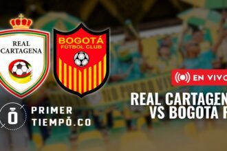 Partido Real Cartagena vs Bogotá, por la fecha 2 cuadrangulares del Torneo Betplay Dimayor I 2026, en vivo y en directo online.