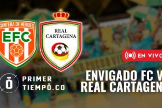 Partido Envigado FC vs Real Cartagena, juego de vuelta de la gran final del Torneo Betplay Dimayor I 2026, en vivo y en directo online.
