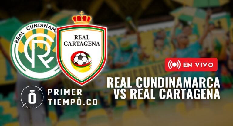 Partido Real Cundinamarca vs Real Cartagena, por el Torneo Betplay Dimayor II 2026 en vivo y en directo online.