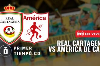 Partido Real Cartagena vs América de Cali por la fase 1B de la Copa Betplay Dimayor 2026 en vivo y en directo online.