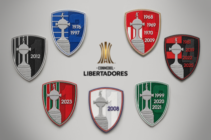 Conmebol Libertadores distingue a campeones con parches conmemorativos