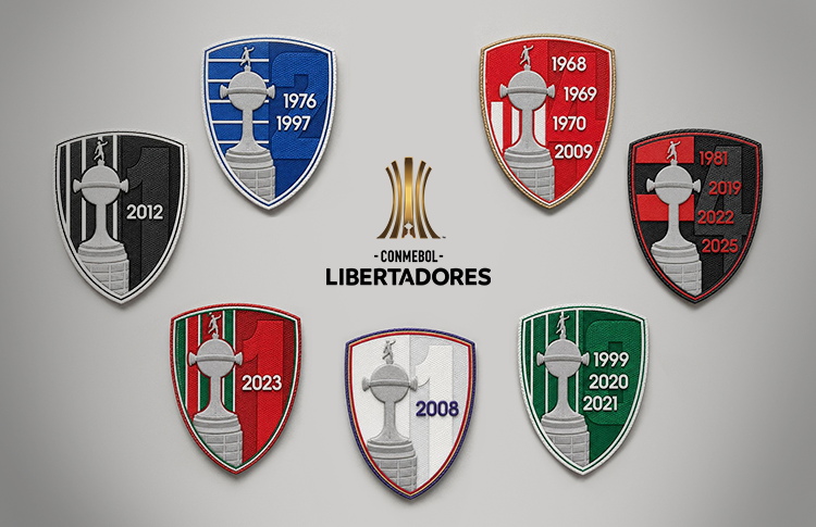 Conmebol Libertadores distingue a campeones con parches conmemorativos