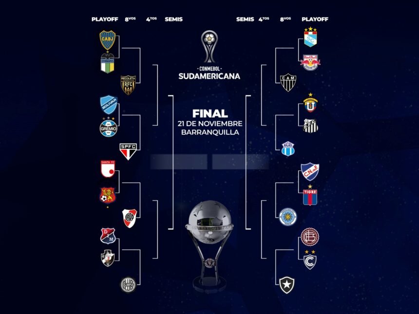 Conmebol Sudamericana define clasificados a octavos de final