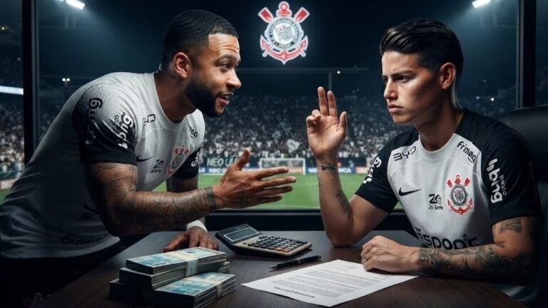 James Rodríguez, opción para Corinthians para acompañar a Memphis Depay