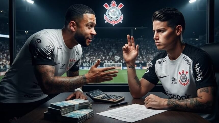 James Rodríguez, opción para Corinthians para acompañar a Memphis Depay