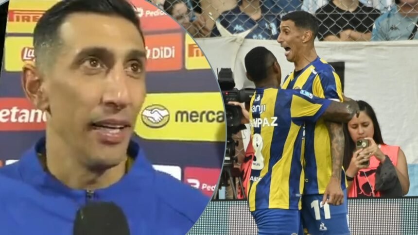 Ángel Di María intenta persuadir a Jáminton Campaz para quedarse en Rosario Central