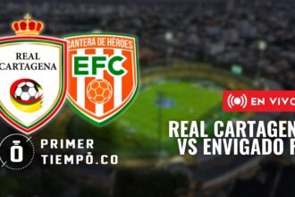 Partido Real Cartagena vs Envigado FC, fecha 10 del Torneo Betplay Dimayor II 2026 en vivo y en directo online.