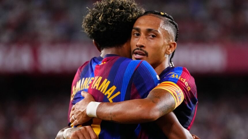 Raphinha lidera la tabla de goleadores en La Liga