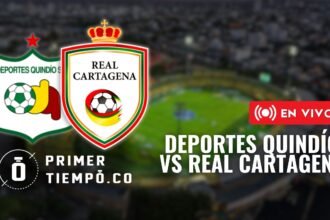 Partido Deportes Quindío vs Real Cartagena, fecha 13 del Torneo Betplay Dimayor II 2026 en vivo y en directo online.