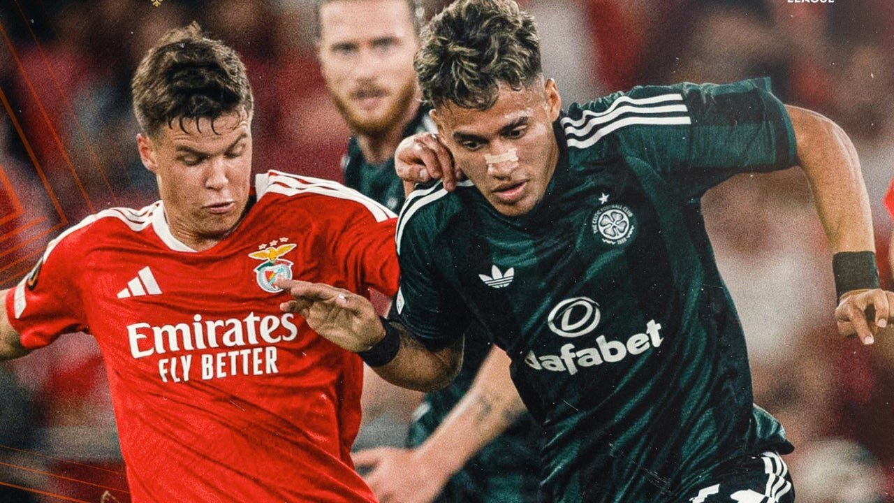 Camilo Durán marca en la derrota del Celtic ante Benfica en Europa League