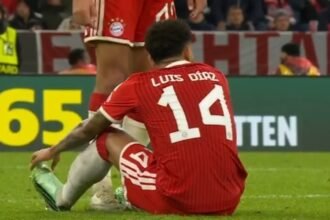 Luis Díaz sale lesionado del partido de Bayern Múnich ante Arsenal